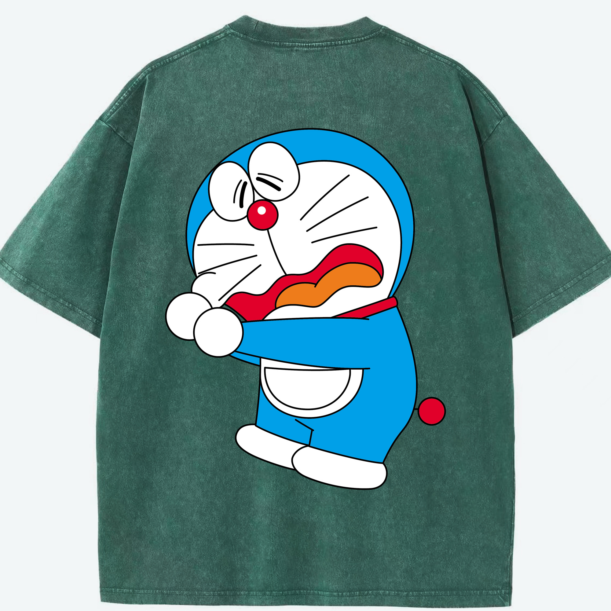 （画像用） ドラえもん Doraemon 綿100% ヴィンテージ風 半袖Tシャツ（背面プリント）